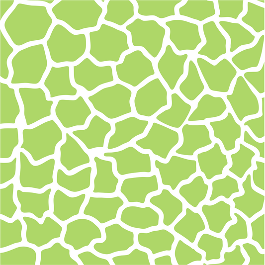 GIRAFFE-GREEN AND WHITE-VINYL PATTERN 12 X 12