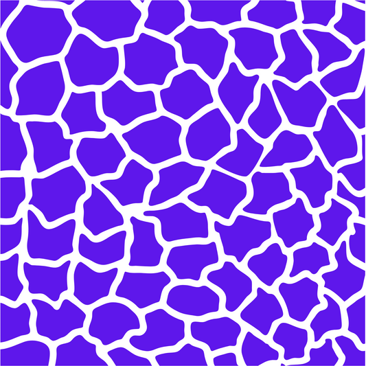 GIRAFFE-PURPLE AND WHITE-VINYL PATTERN 12 X 12