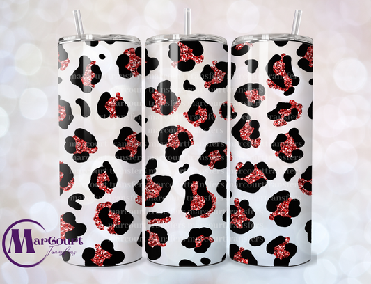 GLITTER LEOPARD RED-20 OZ-UV DTF CUP WRAP