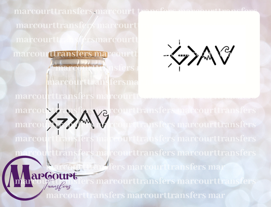 GOD IS GREATER THAN HIGHS AND LOWS 2-UV DTF CUP WRAP