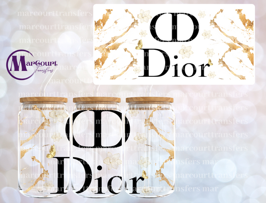 GOLD DIOR-16 0Z-UV DTF CUP WRAP