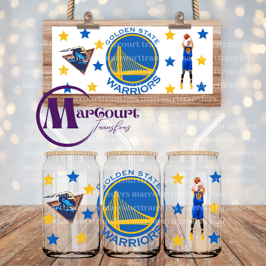 GOLDEN STATE WARRIORS-16 0Z-UV DTF CUP WRAP