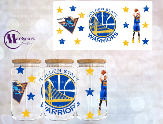 GOLDEN STATE WARRIORS AMENDED 16-16 0Z-UV DTF CUP WRAP