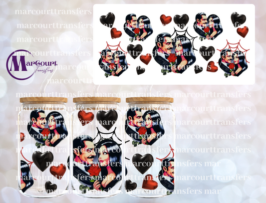 GOMEZ AND MORTICIA LOVE-16 0Z-UV DTF CUP WRAP
