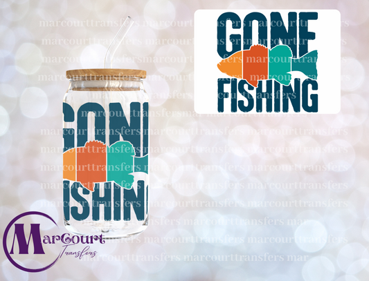 GONE FISHING-DECAL-UV DTF CUP WRAP