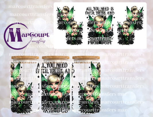 GOTH TINKERBELL-16 0Z-UV DTF CUP WRAP