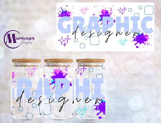 GRAPHIC DESIGNER-16 0Z-UV DTF CUP WRAP