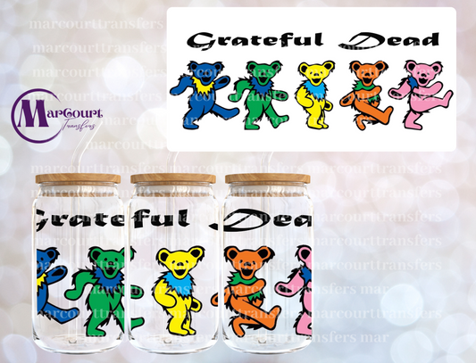 GRATEFUL DEAD BEARS-16 0Z-UV DTF CUP WRAP