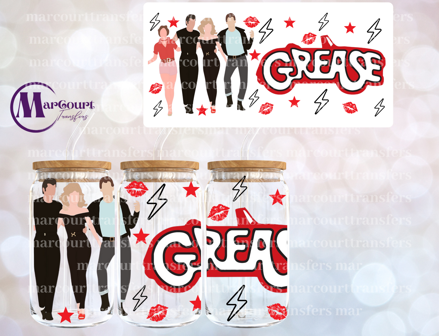 GREASE-16 0Z-UV DTF CUP WRAP