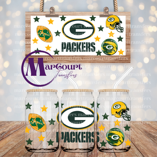 GREEN BAY PACKERS-16 OZ- UV DTF CUP WRAP