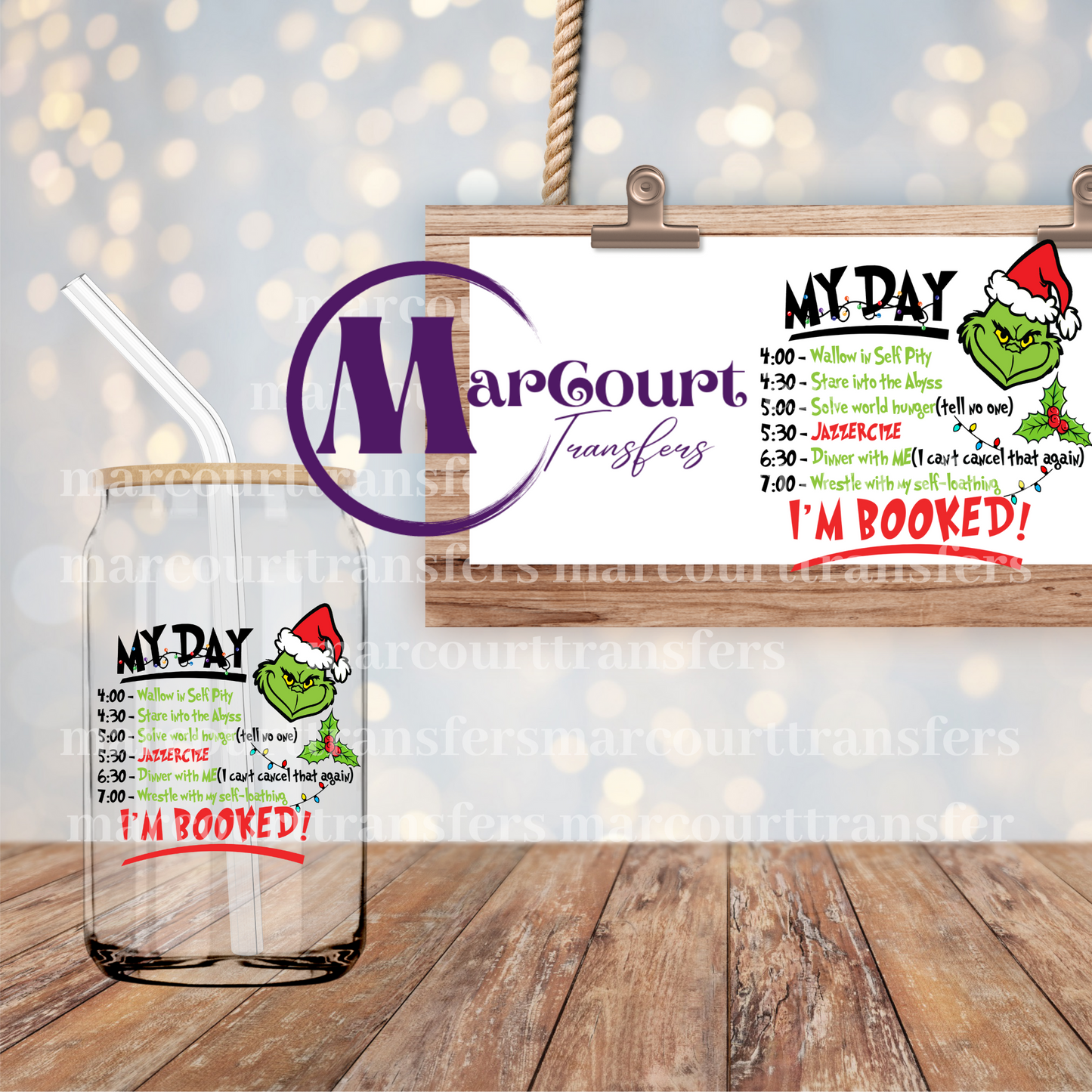 GRINCH MY DAY-DECAL-UV DTF CUP WRAP