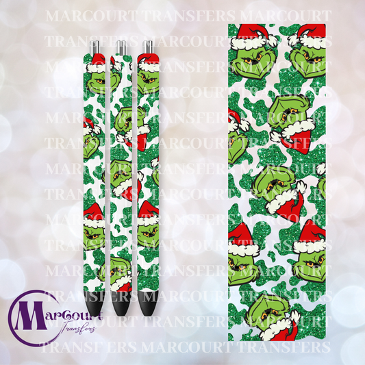 GRINCH FAUX GLITTER PEN-UV PEN WRAP