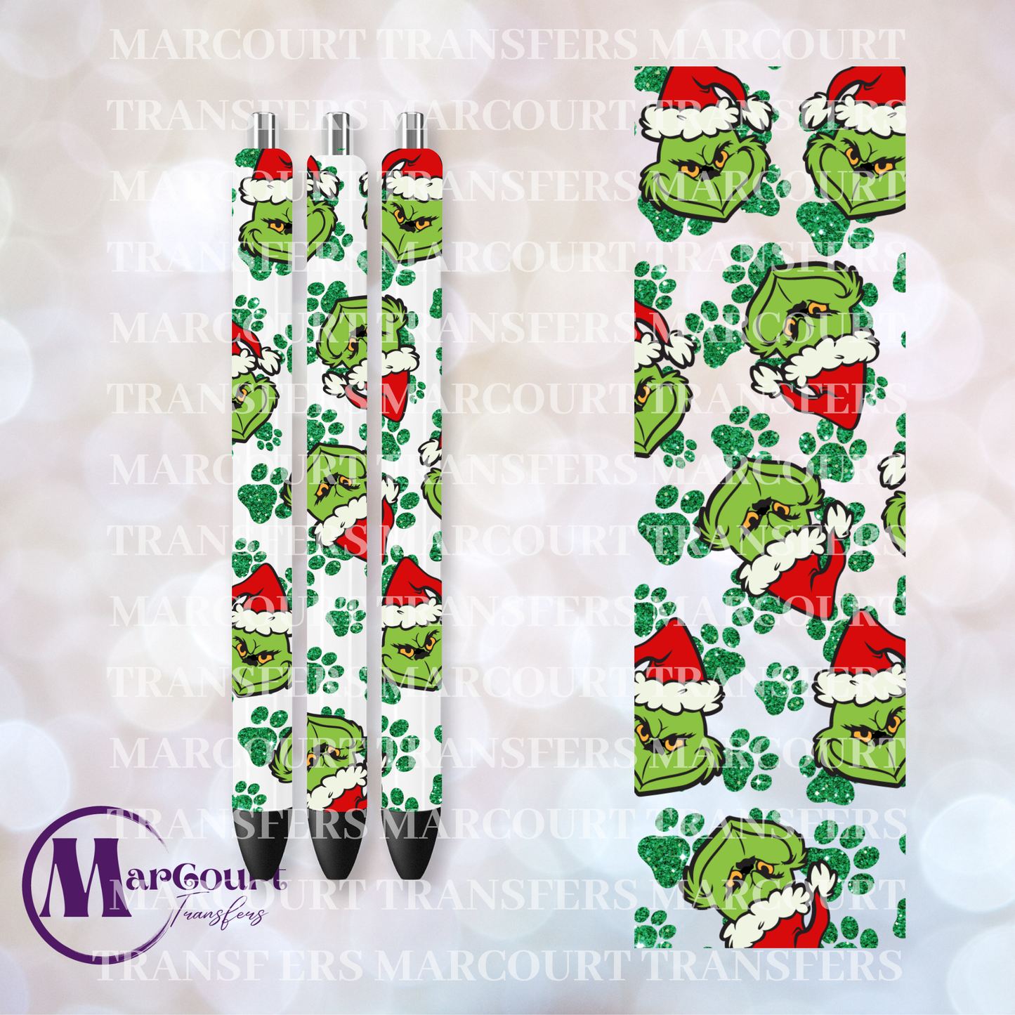 GRINCH GLITTER PAW PEN-UV PEN WRAP
