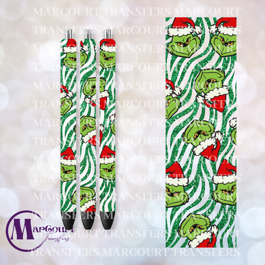 GRINCH GLITTER SWIRL PEN-UV PEN WRAP