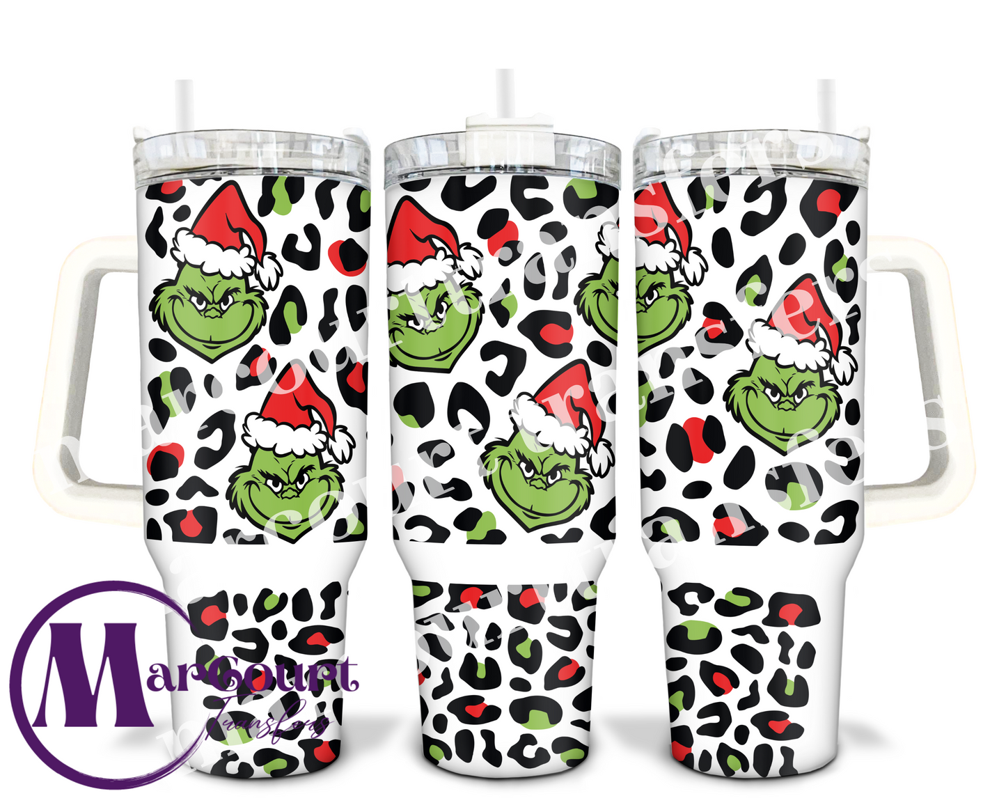 GRINCH LEOPARD-40 0Z-UV DTF CUP WRAP