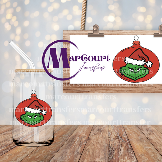 GRINCH ORNAMENT-DECAL-UV DTF CUP WRAP