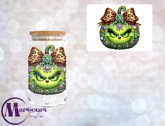 GRINCH PUMPKIN-DECAL-UV DTF CUP WRAP