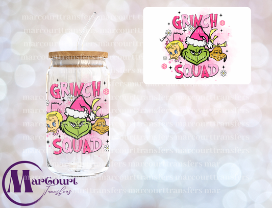 GRINCH SQUAD PINK-DECAL-UV DTF CUP WRAP