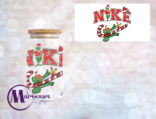 GRINCH SWOOSH WITH CANDY CANE-UV DTF CUP WRAP