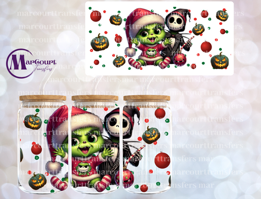 GRINCH AND JACK-16 0Z-UV DTF CUP WRAP