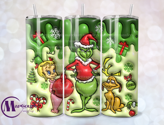 GRINCH AND CINDY LOU-SKINNY TUMBLER TRANSFER