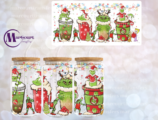 GRINCHY DRINKS 2-16 0Z-UV DTF CUP WRAP