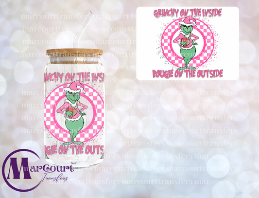 GRINCHY ON THE INSIDE BOUGIE ON THE OUTSIDE 2-UV DTF CUP WRAP