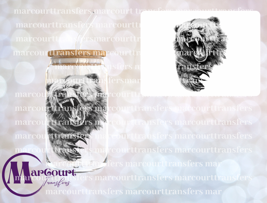 GRIZZLY BEAR-UV DTF CUP WRAP