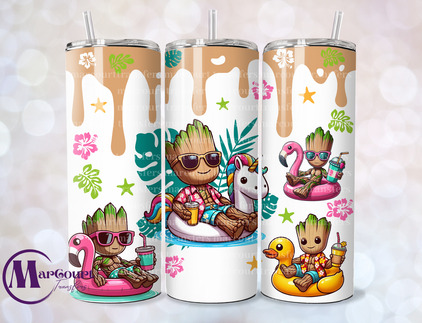 GROOT SUMMER-SKINNY TUMBLER TRANSFER