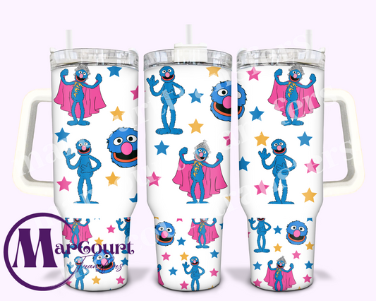 GROVER SESAME STREET-40 0Z-UV DTF CUP WRAP