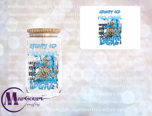 GRUMPY OLD MECHANIC-DECAL-UV DTF CUP WRAP