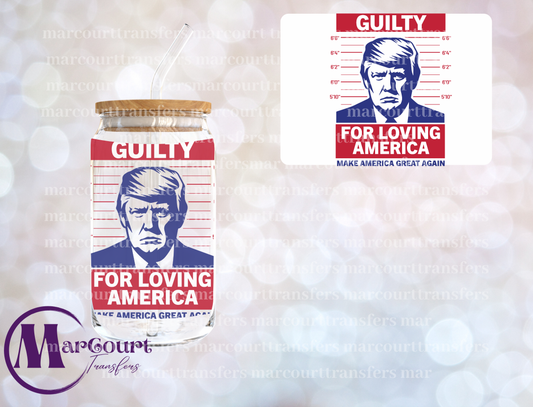 GUILTY FOR LOVING AMERICA-DECAL-UV DTF CUP WRAP