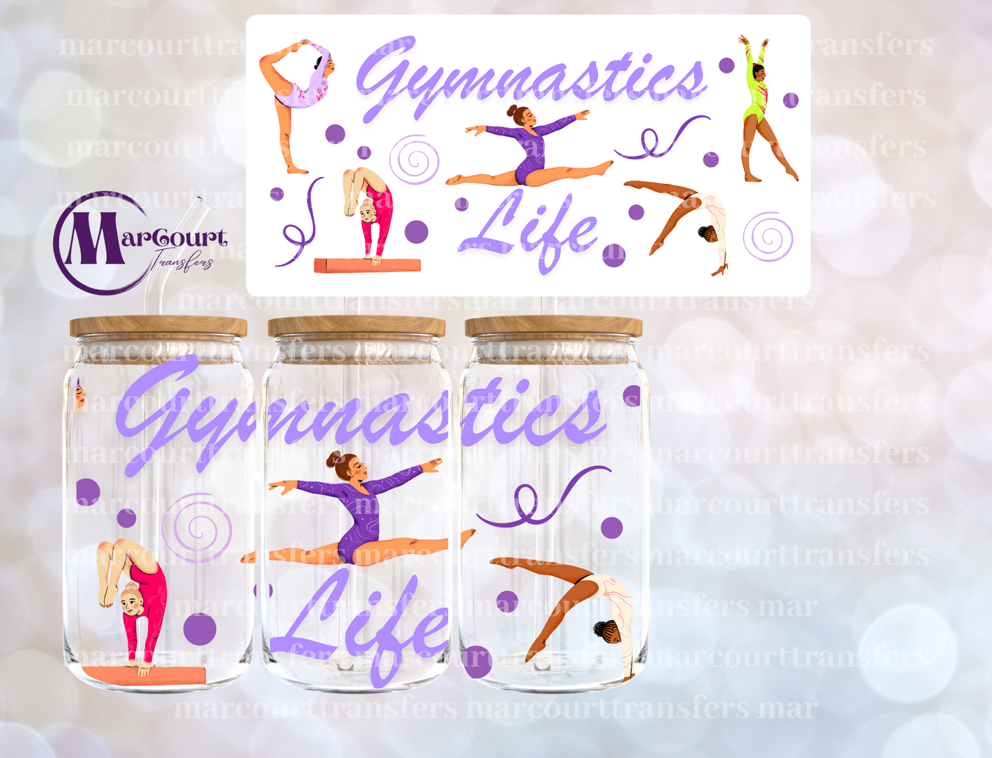 GYMNASATIC LIFE-16 0Z-UV DTF CUP WRAP