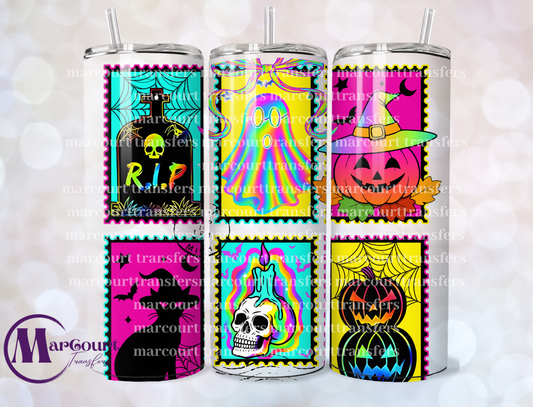 HALLOWEEN NEON TAROT CARDS-20 OZ-UV DTF CUP WRAP