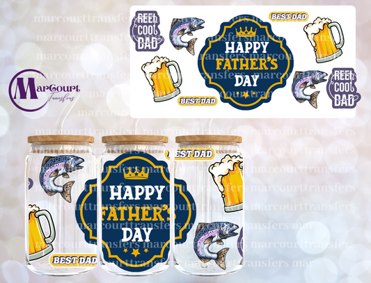 HAPPY FATHER'S DAY-16 0Z-UV DTF CUP WRAP