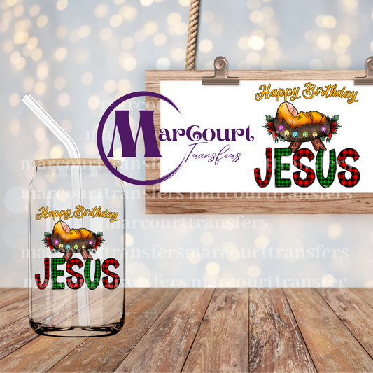 HAPPY BIRTHDAY JESUS-UV DTF CUP WRAP