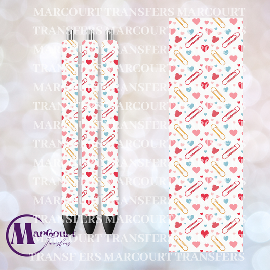 HEARTS AND CLIPS TEACHER PEN-UV PEN WRAP