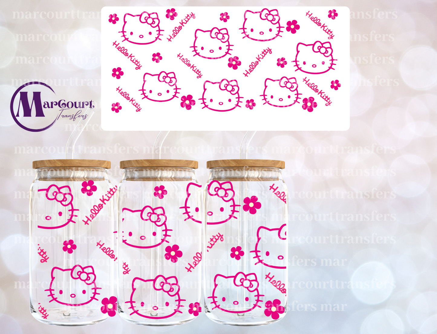 HELLO KITTY 2-16 0Z-UV DTF CUP WRAP