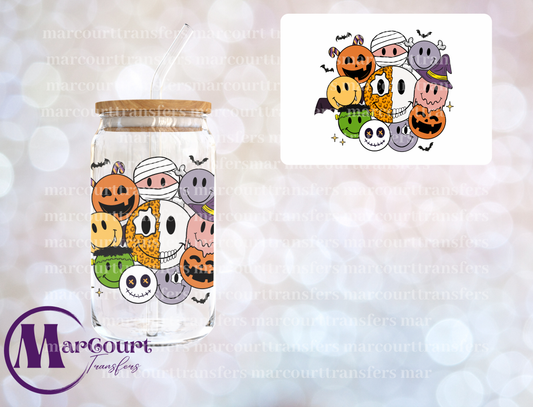 HALLOWEEN SMILEYS-DECAL-UV DTF CUP WRAP