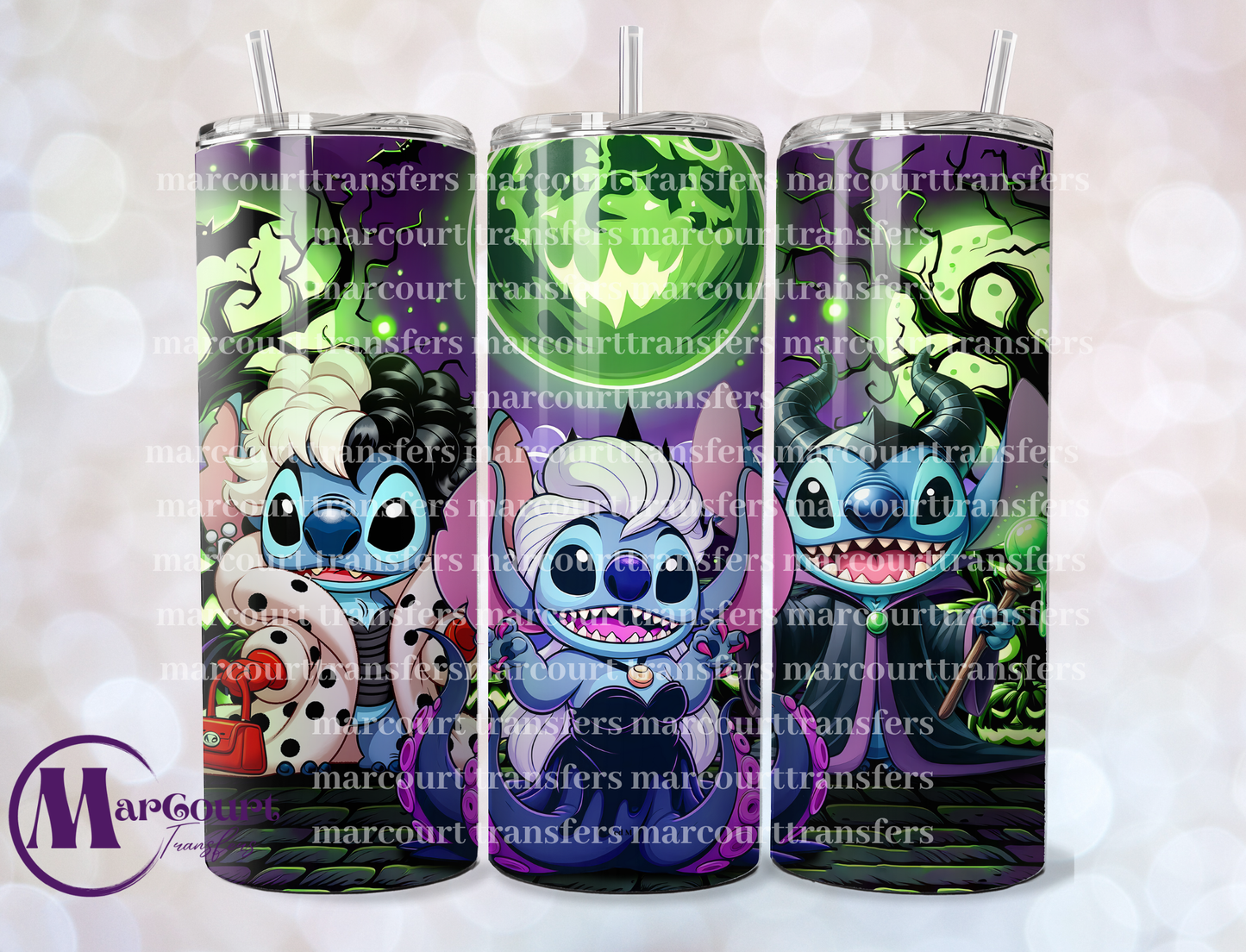 HALLOWEEN STITCH #2-SKINNY TUMBLER TRANSFER (SUBLIMATION)
