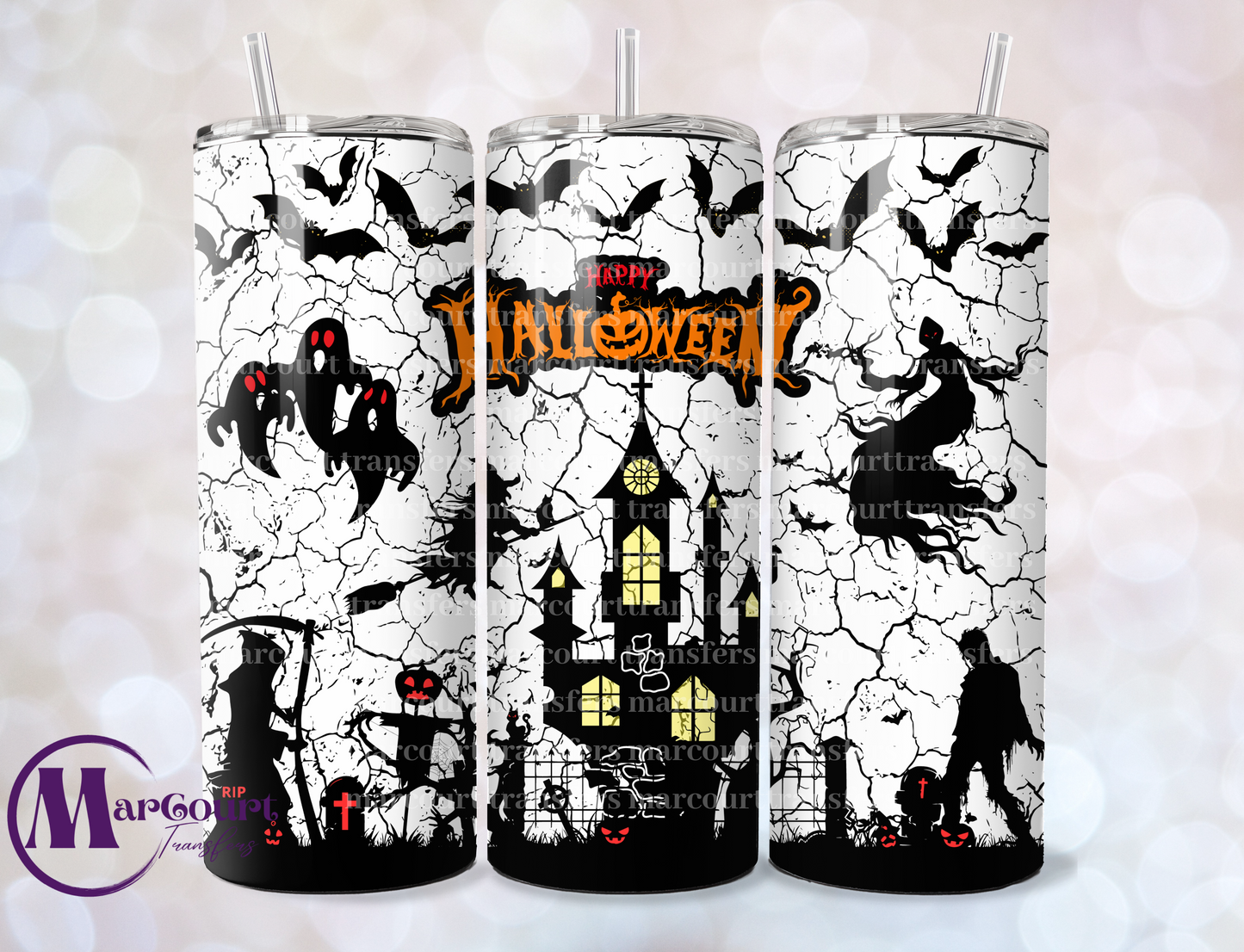 HAPPY HALLOWEEN -SKINNY TUMBLER TRANSFER