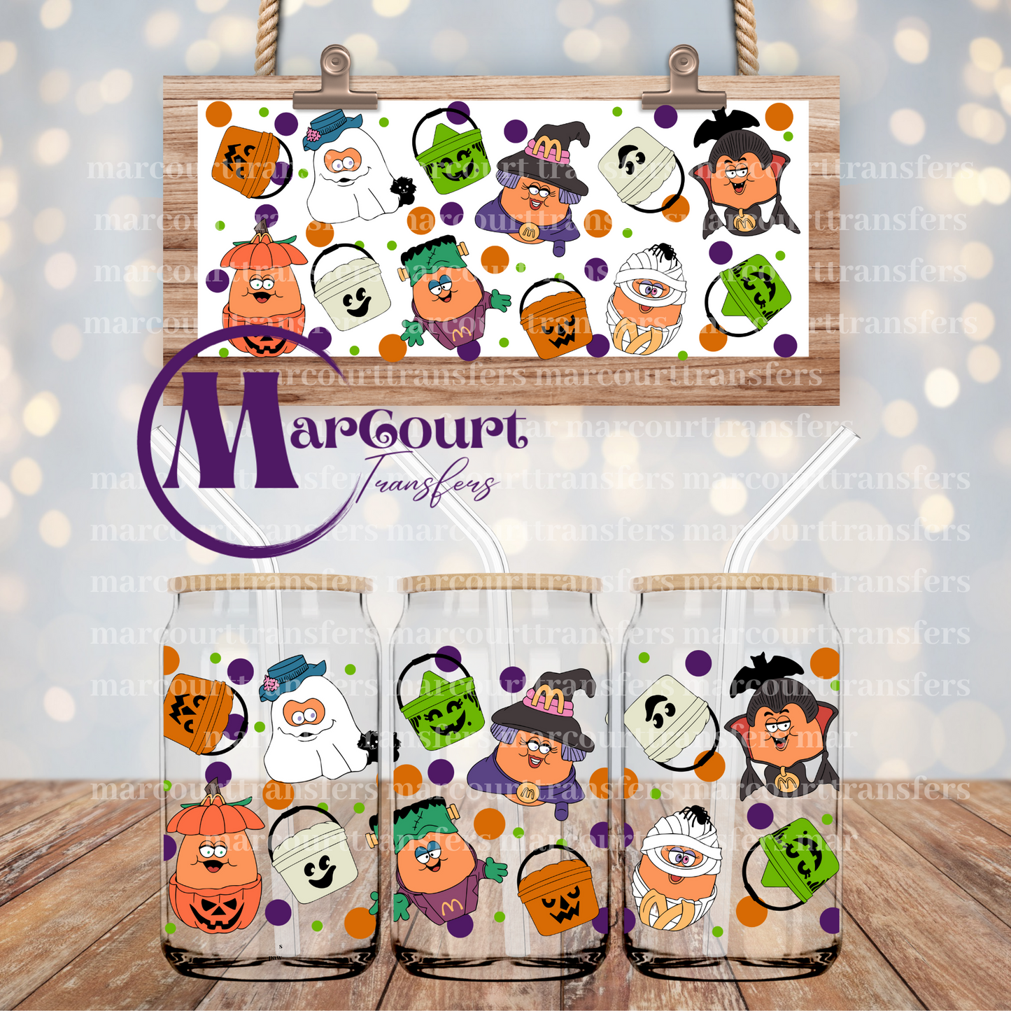 HALLOWEEN NUGGETS-16 0Z-UV DTF CUP WRAP