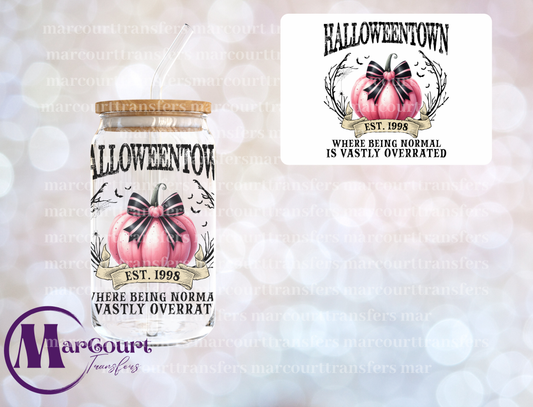 HALLOWEENTOWN EST. 1998 (PINK)-DECAL-UV DTF CUP WRAP