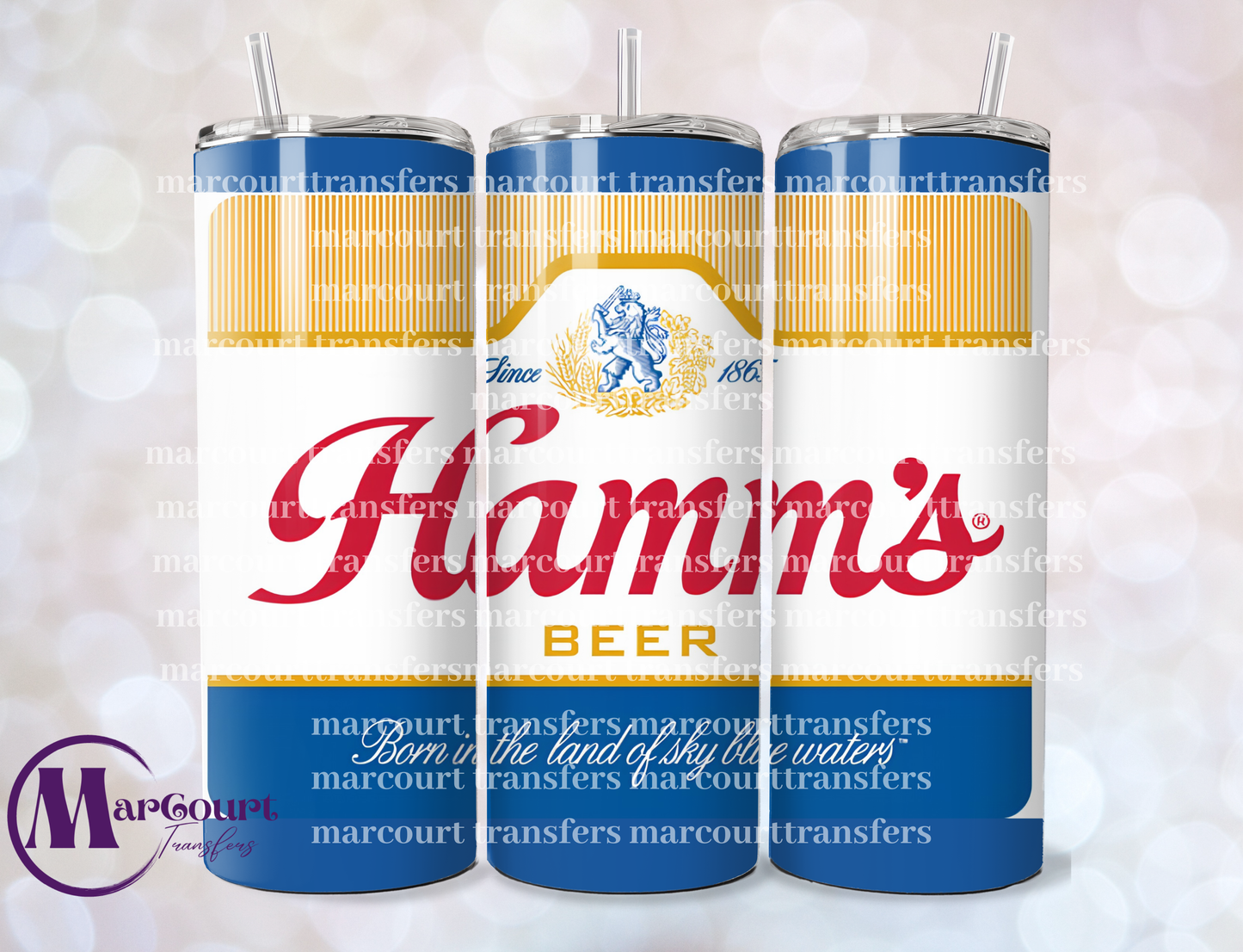 HAMMS BEER-20 OZ-UV DTF CUP WRAP