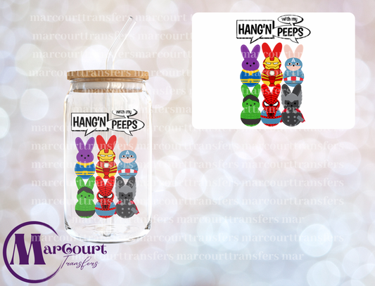 HANGIN WITH MY PEEPS SUPER HEROS-DECAL-UV DTF CUP WRAP