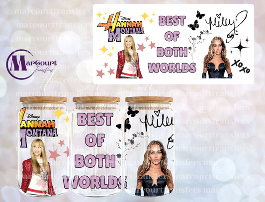 HANNAH MONTANA MILEY CYRUS-16 0Z-UV DTF CUP WRAP