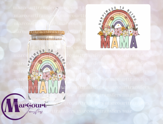 HAPPINESS IS BEING A MAMA-DECAL-UV DTF CUP WRAP