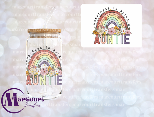 HAPPINESS IS BEING AN AUNTIE-DECAL-UV DTF CUP WRAP