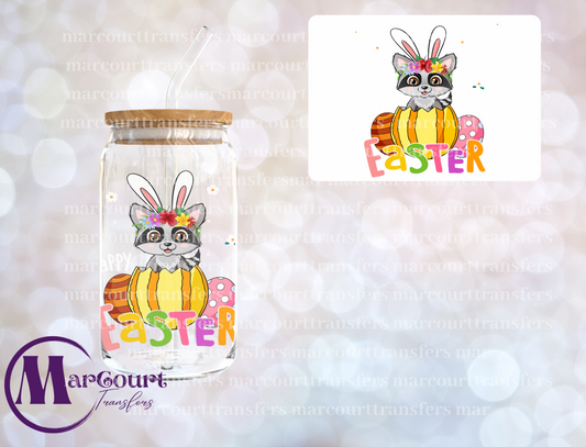 HAPPY EASTER BUNNY RACCOON-DECAL-UV DTF CUP WRAP