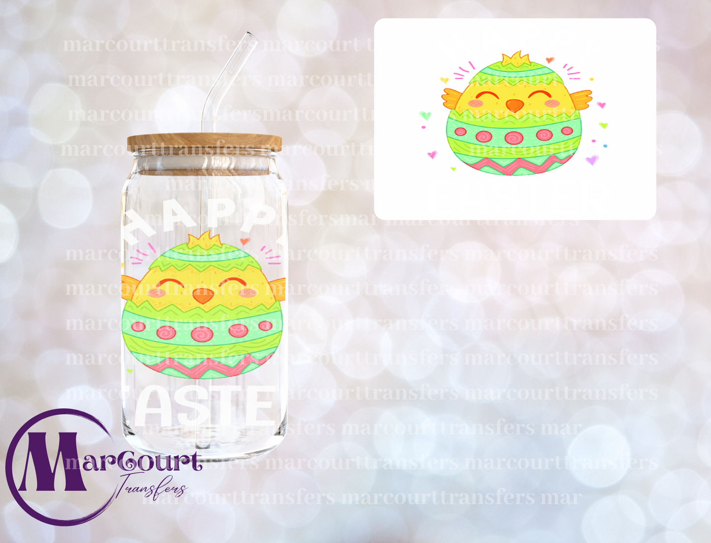 EASTER EGG CHICK-DECAL-UV DTF CUP WRAP